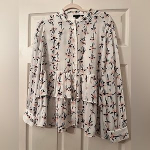Ann Taylor Ruffle Blouse